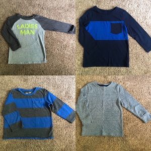 Bundle of 4 long sleeve shirts